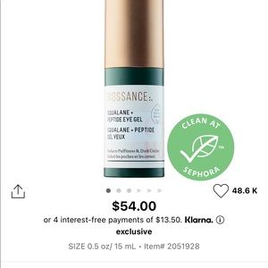 BIOSSANCE eye gel - brand new in box